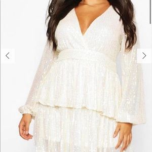 BooHoo Sequin plus size dress NWT